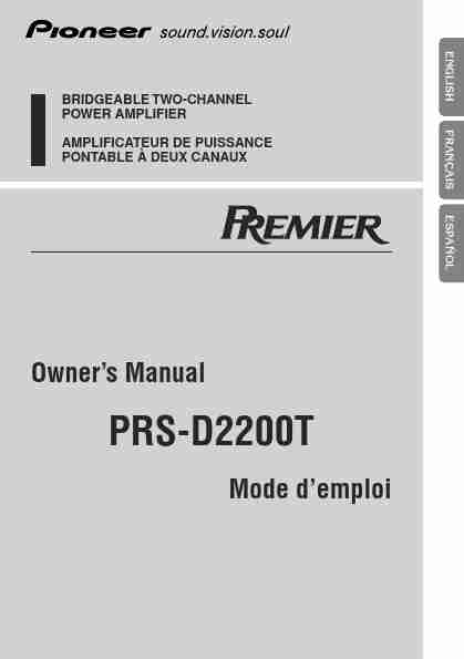 Pioneer Stereo Amplifier PRS-D2200T-page_pdf